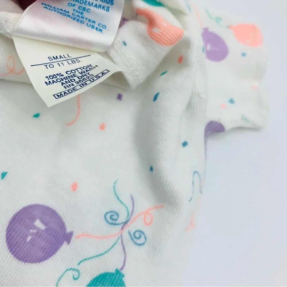 Vintage 80s Carters Campbell Kids Baby 7 Piece Lot 3 6 12 Months Onesies Shirts